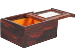 Pequeño Joyero Madera Compartimentos Pendientes Almacenamiento Segura Joyas Accesorios Caja