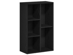 Estantería de 50x25x80 cm, derivada de madera de roble negro, MAISON EXCLUSIVE