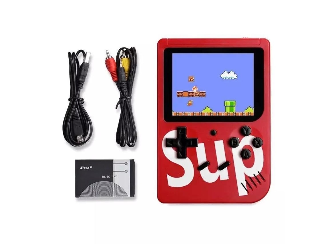 Miniconsola Retro Portátil Con 400 Juegos, Pantalla De 3”, Cable De Tv Y Mando A Distancia Adicional*.