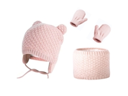 Rebe-set Gorro Bufanda Guantes Para Bebé 0-2 Años, Tejido Grueso Suave Y Cálido, Niños Niñas Invierno