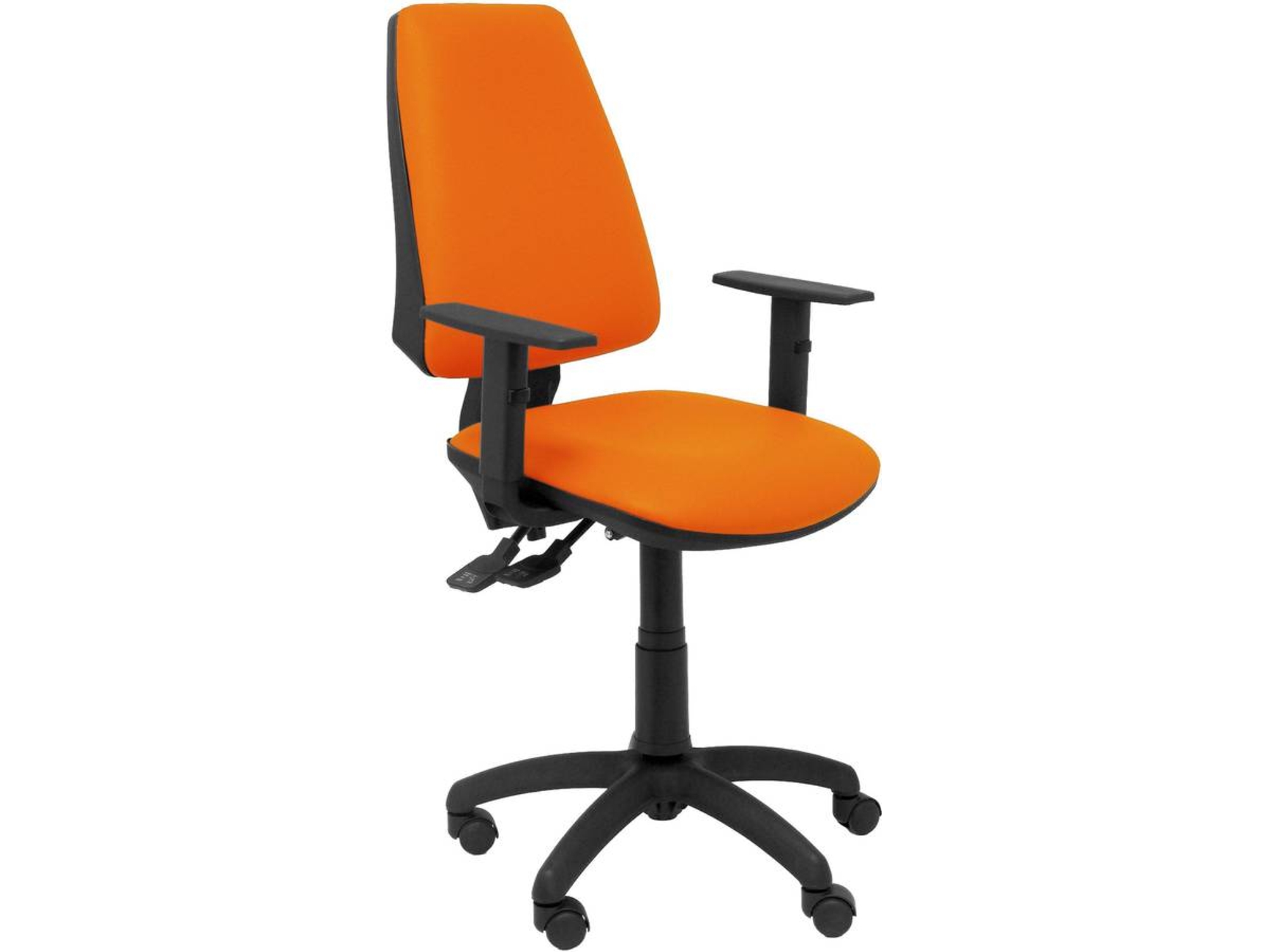 Silla de Escritorio Operativa PIQUERAS Y CRESPO Elche S Naranja (Brazos regulables - Similipiel)