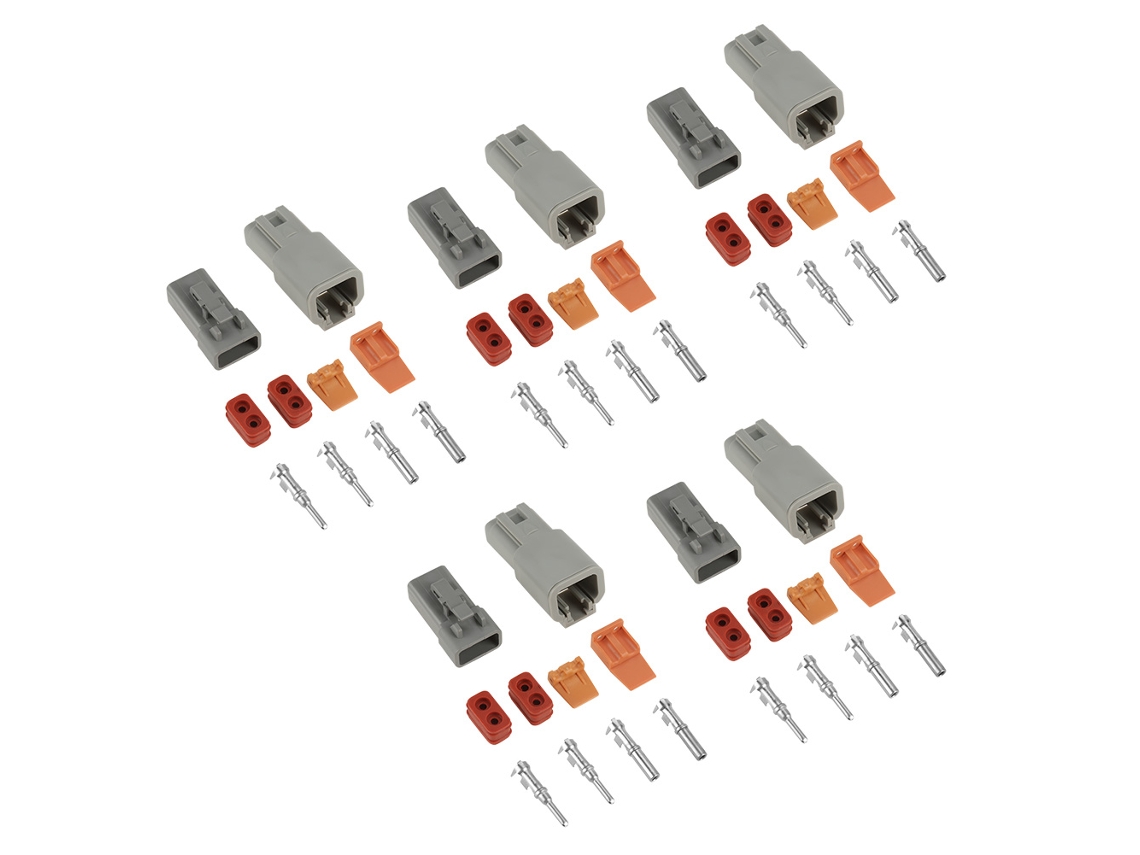 Yncm2026-5 Conjuntos Conector De Cable Eléctrico Impermeable De 2 Pines Para Coche Dtp04-2p