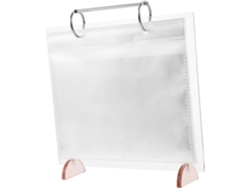 Álbum de fotos transparente con páginas, soporte de sobremesa estable para calendario, menú y presentación versátil - Gokoco