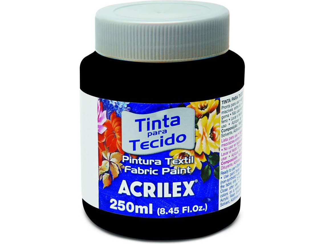Tinta de Tela Mate Acrilex Negro (04125/520 250ml)