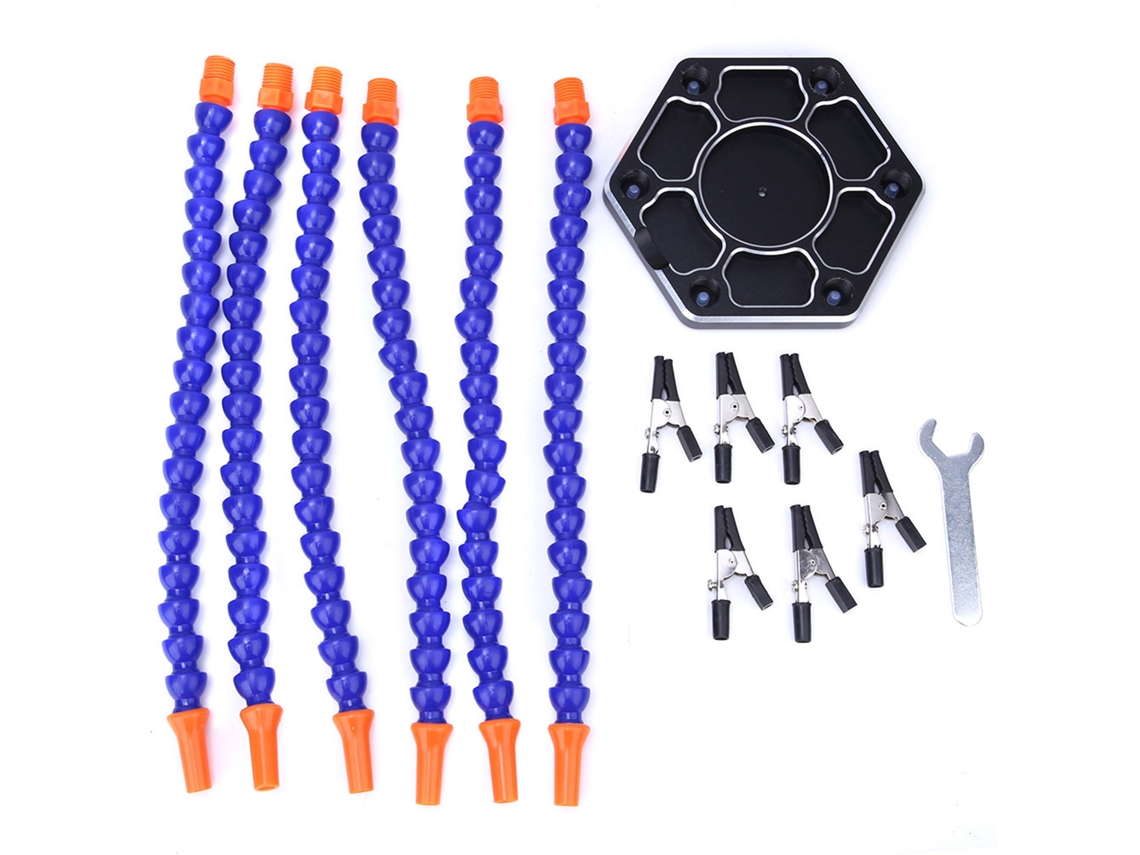 Soporte De Soldadura Con 6 Brazos Flexibles, Abrazadera Para Sujetar Placas De Circuito Impreso Y Herramienta De Soldadura.