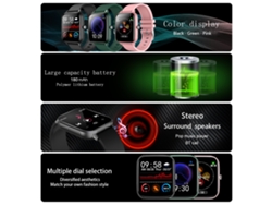 Pulseira Inteligente Com Chamadas Bluetooth Monitor De Saúde Impermeável Esportiva Ios Android