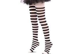 Pantys a rayas blanco y negro infantil
