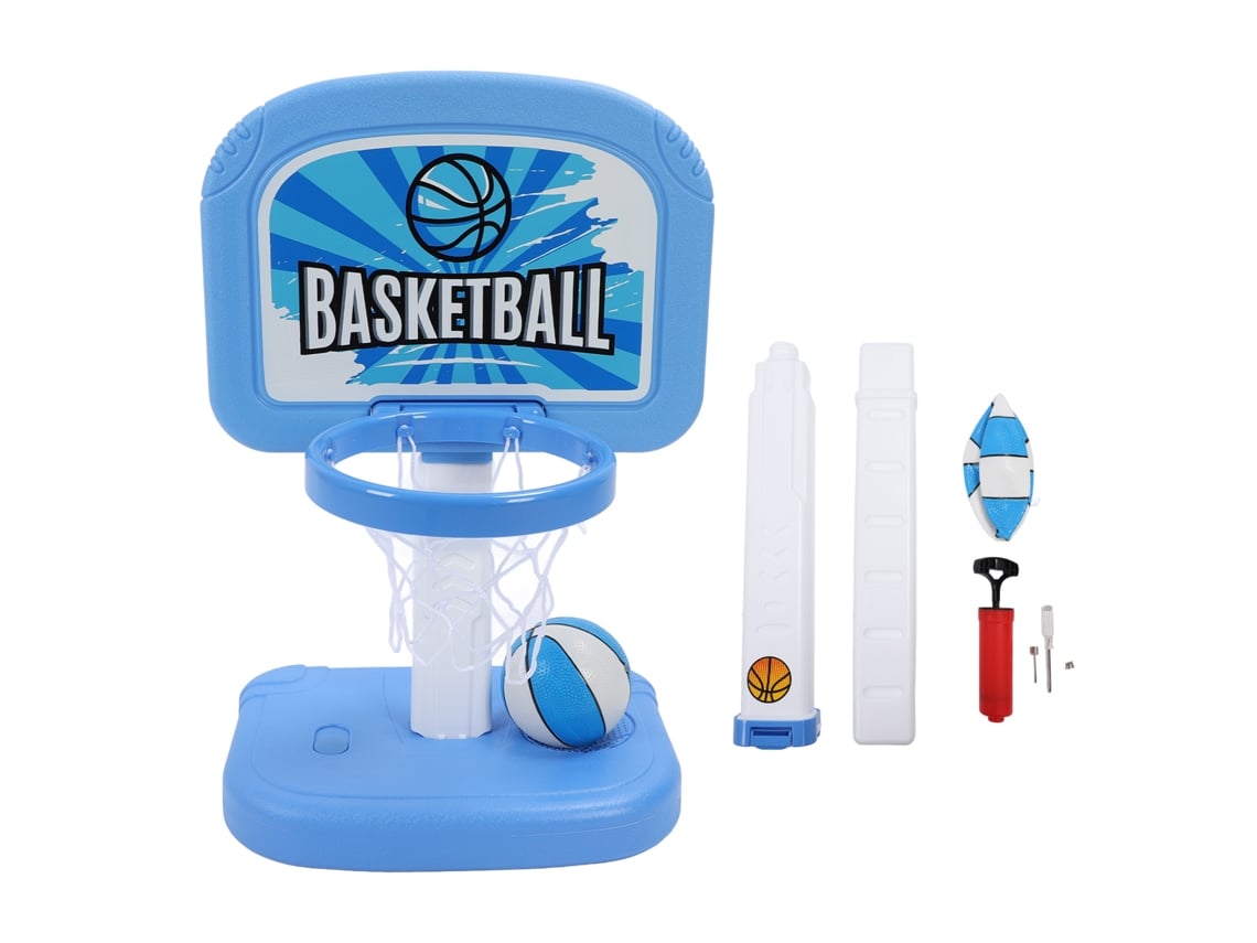 Rebe-canasta De Baloncesto Para Piscina Con Altura Ajustable, Juego Interactivo Con 2 Pelotas Y Bomba Para Niños, Interior Y Exterior