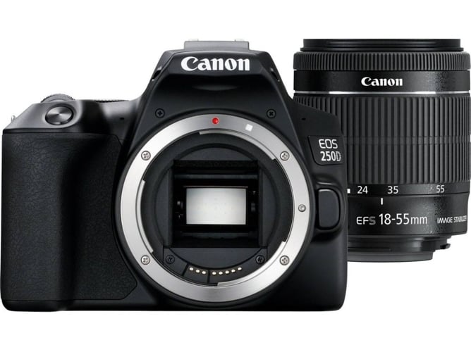 Kit Cámara Réflex CANON EOS 250 D + EF-S 18-55 f/4-5.6 IS STM (24.1 MP - Sensor CMOS - ISO: 100 - 25 600)