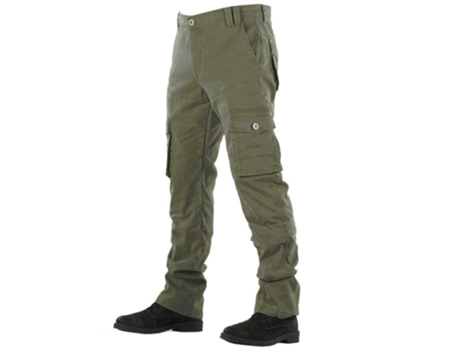 Pantalones para Hombre OVERLAP Carpenter Verde para Motociclismo (28)