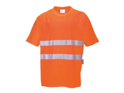 Camiseta cómoda de algodón de alta visibilidad de manga corta / Amarilla / XS Portwest
