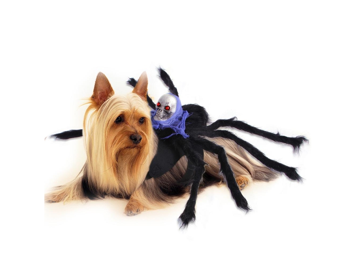 Disfraz de araña de Halloween para perro o gato (pecho y espalda)