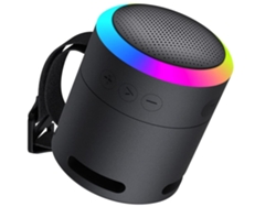 Altavoz Bluetooth impermeable Chennnls IPX6 con luz RGB, apto para exteriores, barbacoas y viajes, color negro