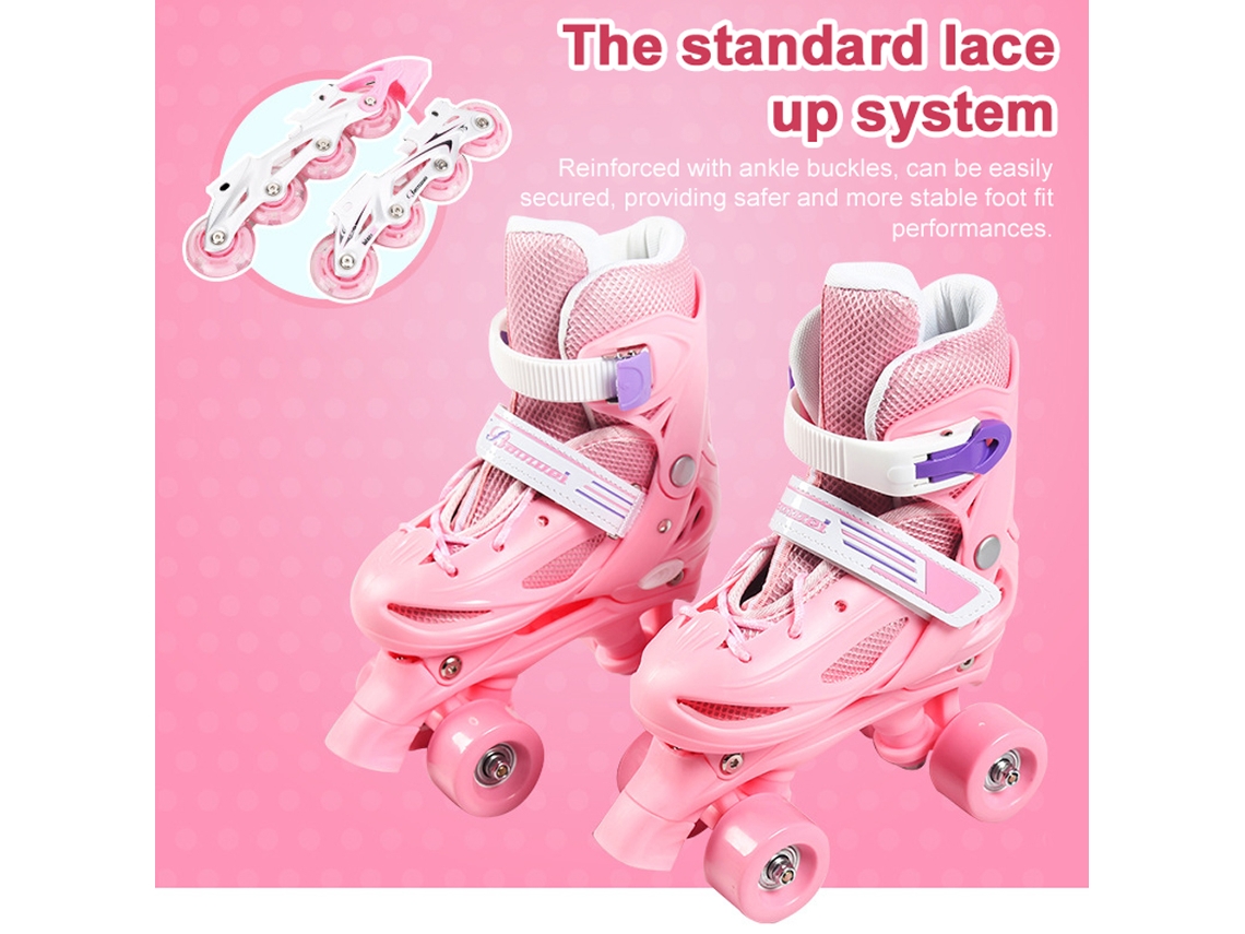 Zapatillas de patinaje infantiles transpirables, estables y ajustables para principiantes (sin marca).