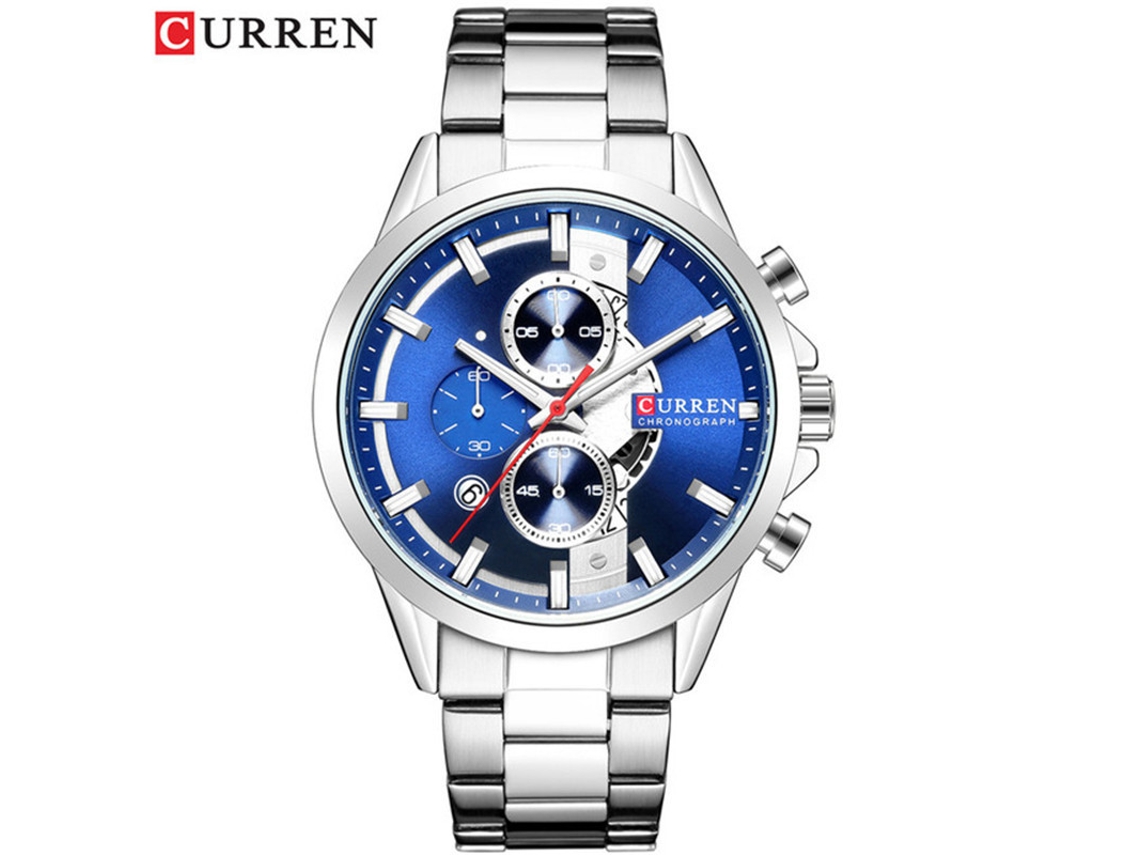 Reloj De Negocios Para Hombre (plateado) Resistente Al Agua, Esfera Con Calendario De Seis Manecillas, Reloj Sencillo Para Hombre.