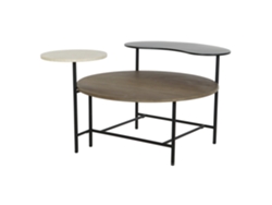 Mesa Centro Metal Mdf Negro 118x90x61cm