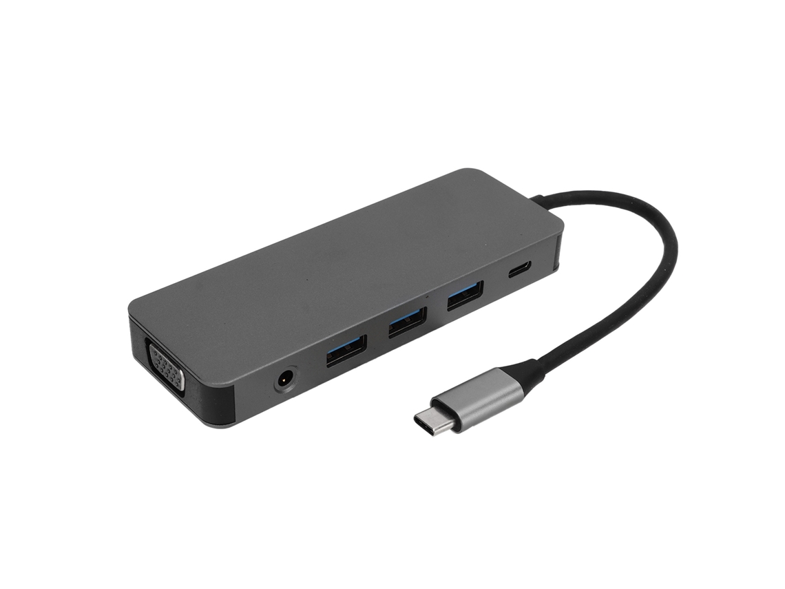 Hub USB-C 11 en 1, estación de acoplamiento multipuerto con resolución 4K, adaptador USB-C para PC y portátil.