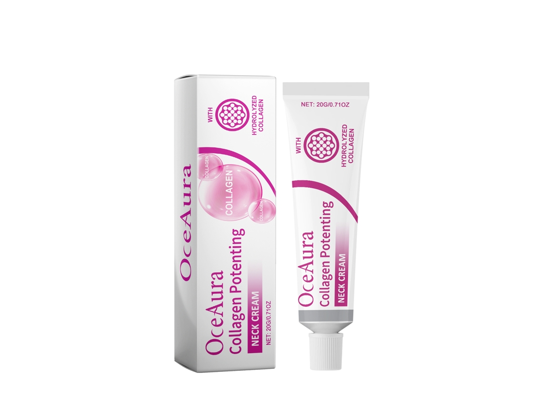 Crema para el cuello con colágeno fortificado para una piel sana.