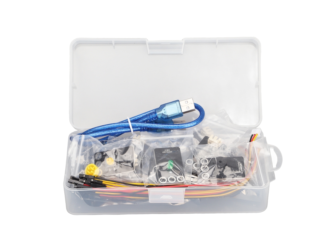 Kit De Programación Gráfica Para La Placa De Desarrollo R3 Con Módulos De Luz Y Zumbador.