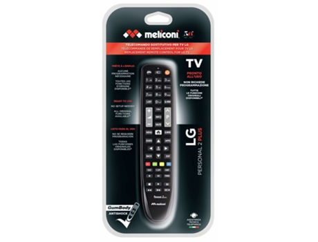 Meliconi Gumbody Personal 2 Plus mando a distancia IR inalámbrico TV Botones