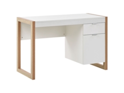 Escritorio BELIANI Johnson de Tablero de fibra Blanco 112x50x76