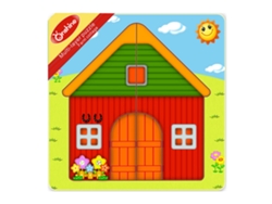 Ats-juguete De Rompecabezas De Madera Divertido Y Lindo Para Niños Niñas Juguetes Educatsivos Temática Granja