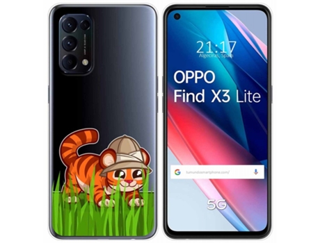 Carcasa Oppo Find X3 Lite TUMUNDOSMARTPHONE Dibujos Transparente Multicolor