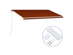 Maison Exclusive - Toldo Automático Retráctil Naranja Y Marrón 600x300 Cm