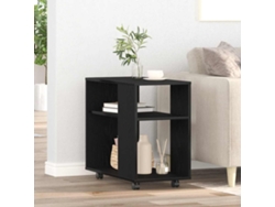 Mesa Auxiliar | Mesa Lateral De Roble Negro, 70 X 35 X 60 Cm, Madera De Ingeniería