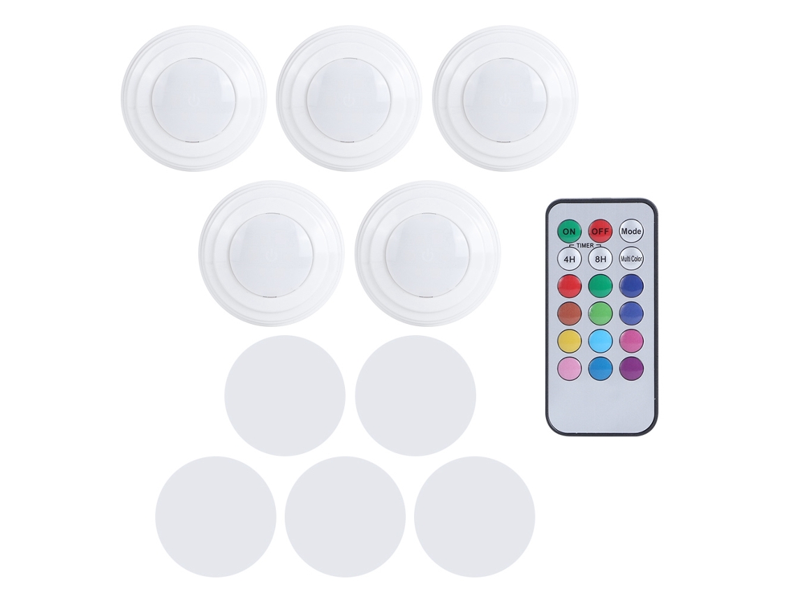 Luz nocturna LED 2026 con control remoto y táctil para armarios y debajo de gabinetes.