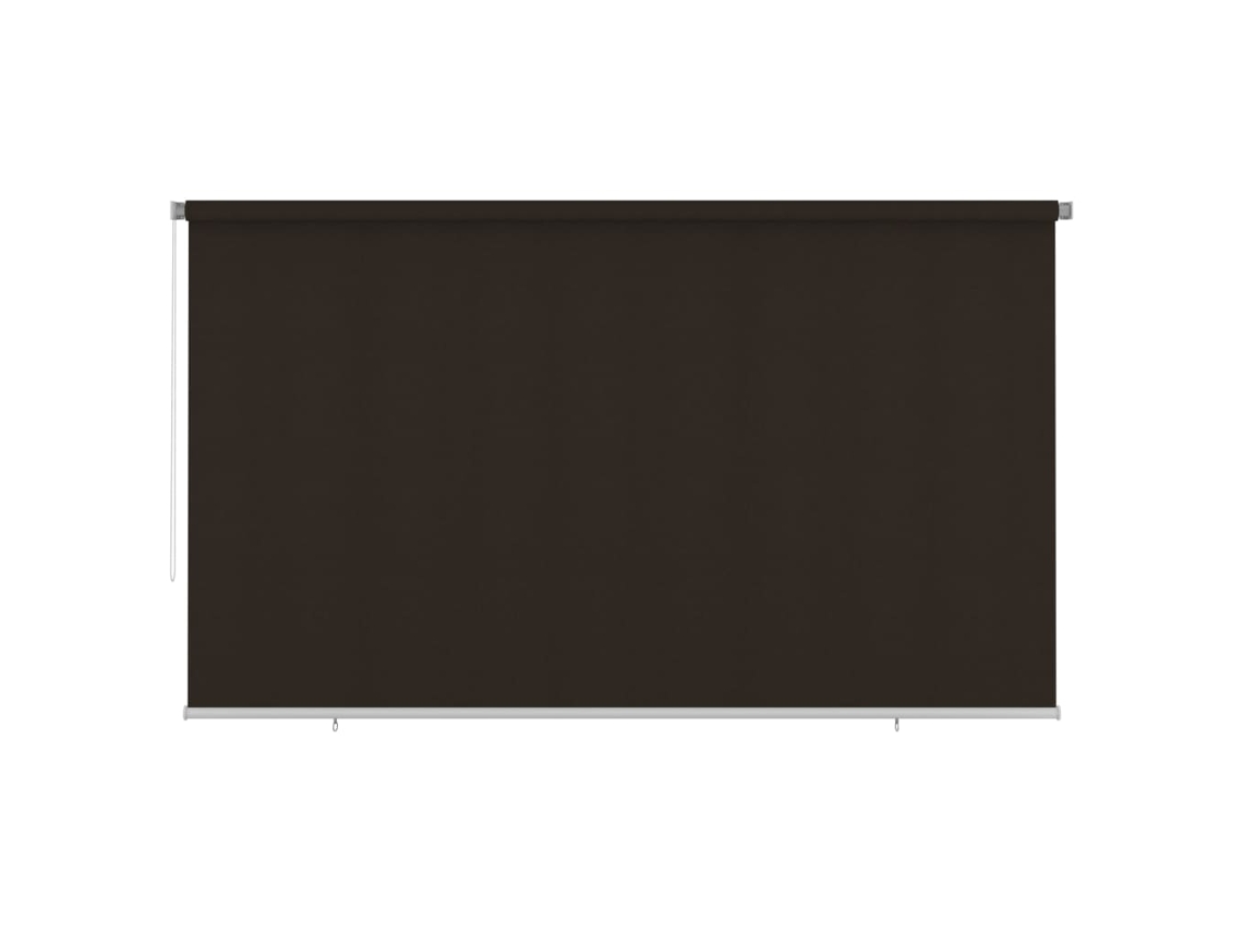 vidaXL Persiana enrollable de jardín HDPE marrón 400x230 cm