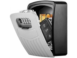 Caja De Llaves Segura Grande De Pared Exterior Con Código Reajustable Para Hogar Y Autos