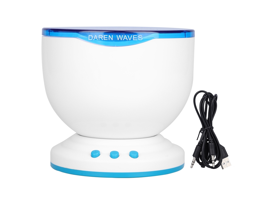 NEVEANCE Lámpara Proyector Océano con USB, Luz Nocturna LED con Música para Baño, Salón, Dormitorio