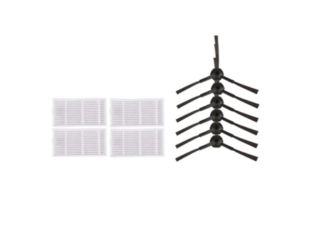 6X Robot aspirador Cepillo Lateral 4X V1 filtro Hepa para Chuwi Ilife V1 V50 V55 piezas de Robot aspirador Accesorios
