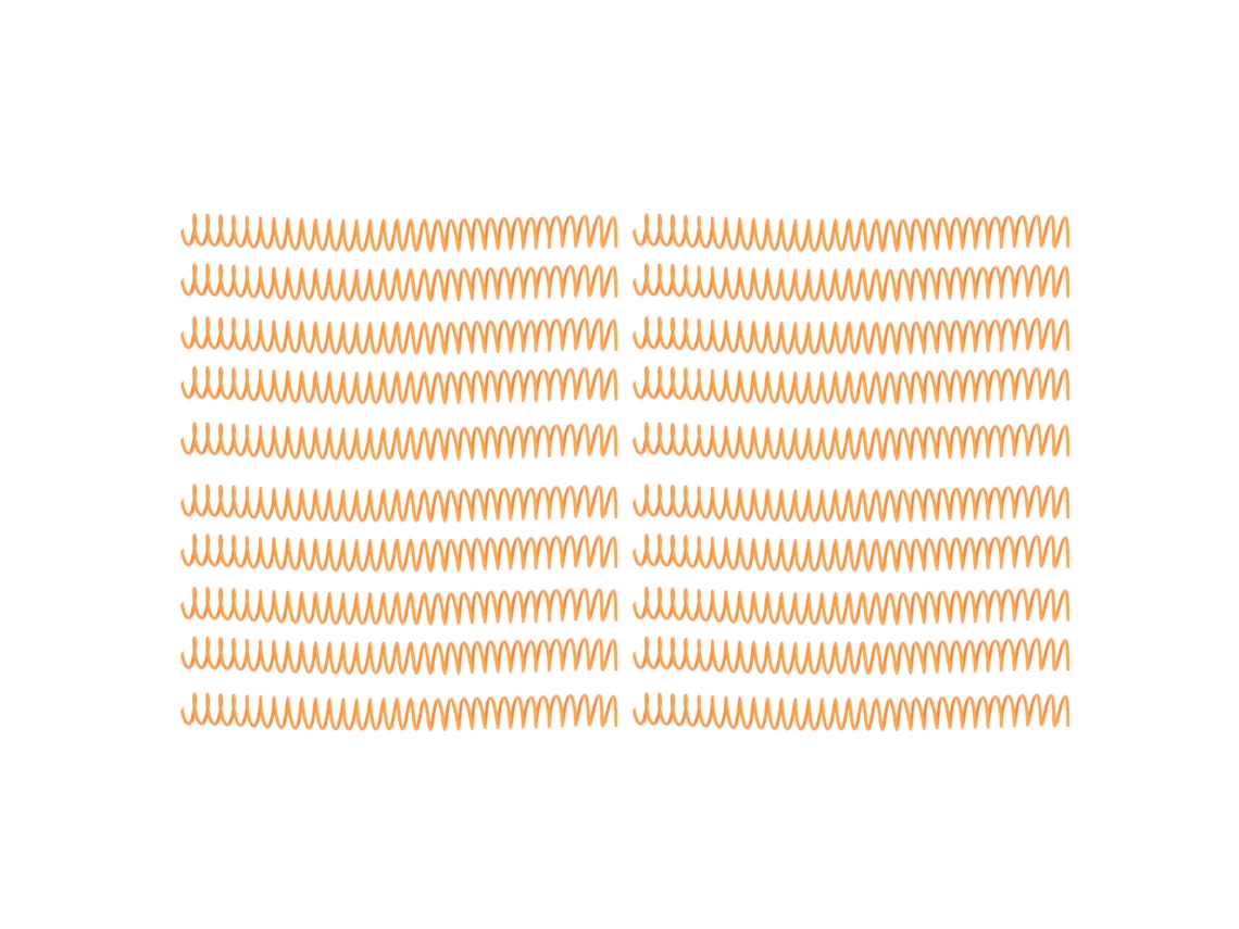 20 Espirales De Plástico Para Encuadernación De 19 Mm (3/4 Pulg.) De Diámetro Interior, 30 Agujeros, Para Cuadernos A4 Y A5, Color Naranja.