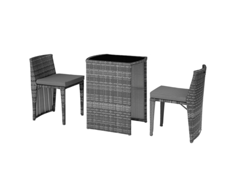Juego TECTAKE De Ratán Y Aluminio Bistro Hamburgo