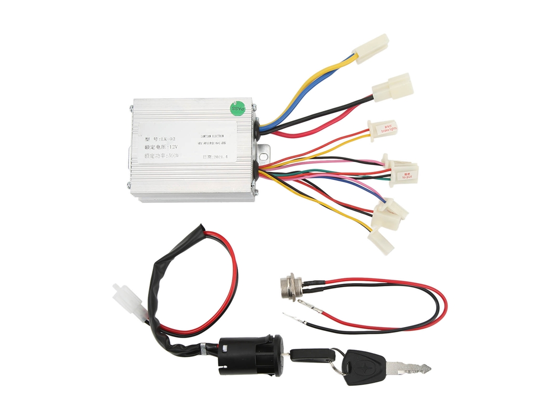 Omni-controlador De Motor De Cepillo 12v 500w Para Bicicleta Eléctrica Con Candado Y Puerto De Carga
