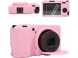 Funda EIFSON para Ricoh Griii/griiix, con protector de pantalla y tapa de lente extraíble (compatible, rosa)