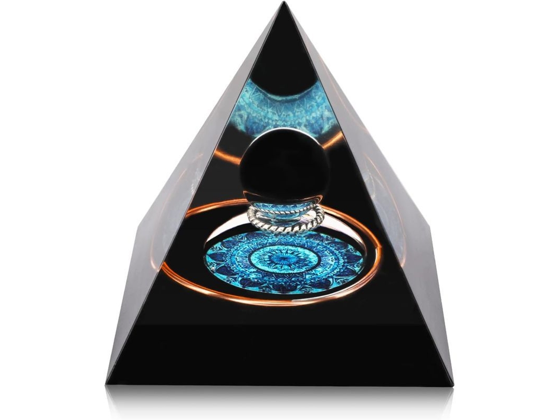 2026-pirámide De Energía Positiva Obsidiana Amatista 2.3×2.3in Para Meditación Cura Reduce Estrés Decoración Regalo