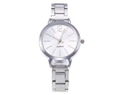 Reloj De Pulsera De Cuarzo Informal Para Mujer Con Brazalete De Acero Plateado.