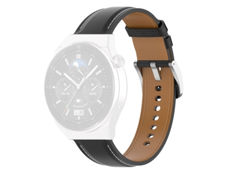 Correa de piel auténtica para Samsung Galaxy Watch 5 40mm/44mm/Watch 5 Pro 45mm/Watch4 40mm/44mm/Watch4 Classic 42mm - negro