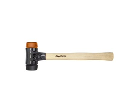WIHA Martillo De Cara Blanda Safety De Dureza Media/Duro Con Mango De Madera Hickory, Cabezal Redondo (26614)