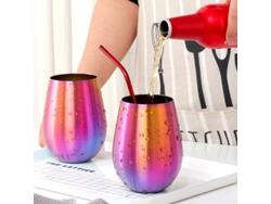 Vasos De Vino Sin Tallo De Acero Inoxidable, Vasos Portátiles Al Aire Libre, Set De 2 Vasos Metálicos Sinfonía