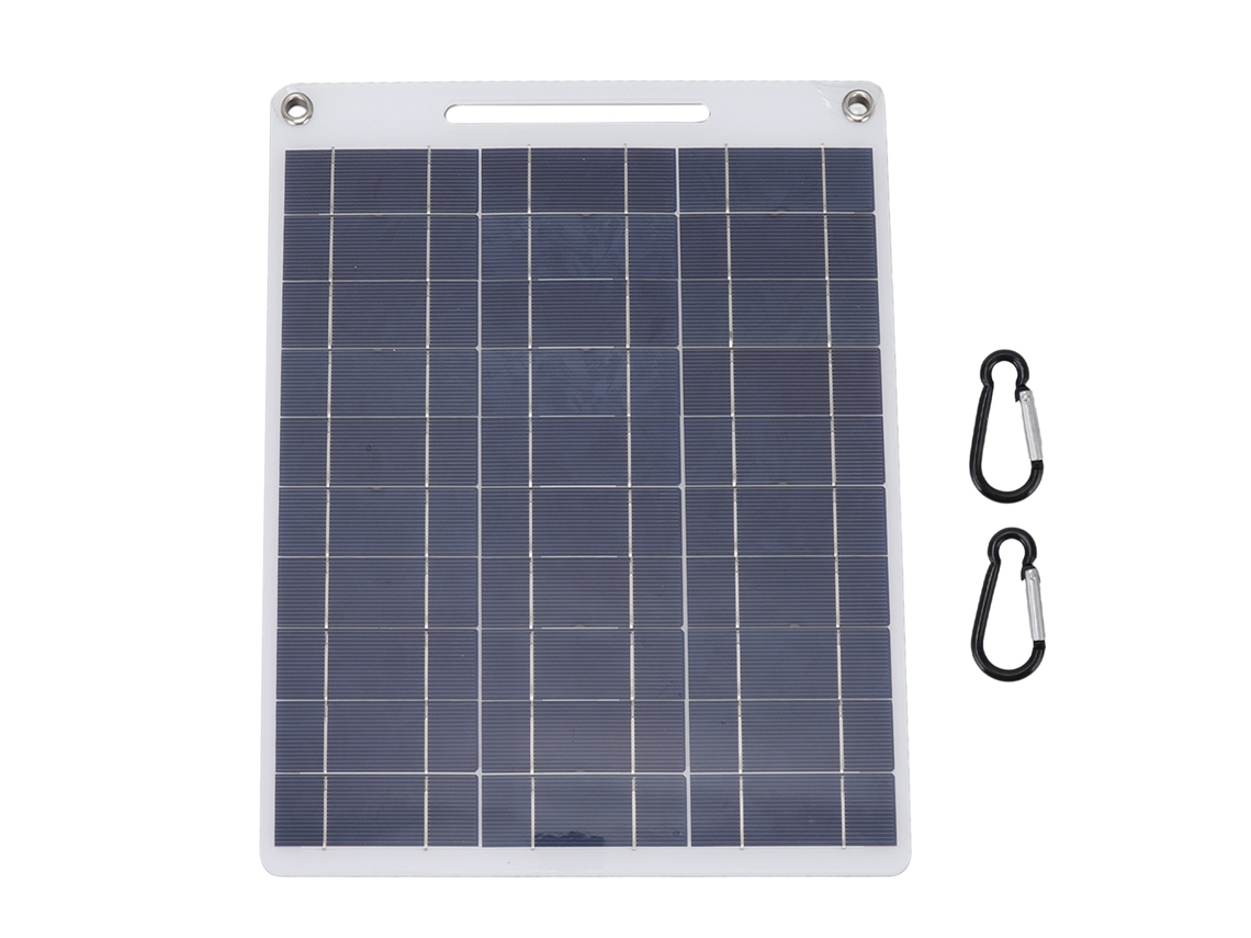 Panel solar flexible de 13 W y 5 V con doble salida USB, ligero, ideal para viajes y acampadas | Sin marca