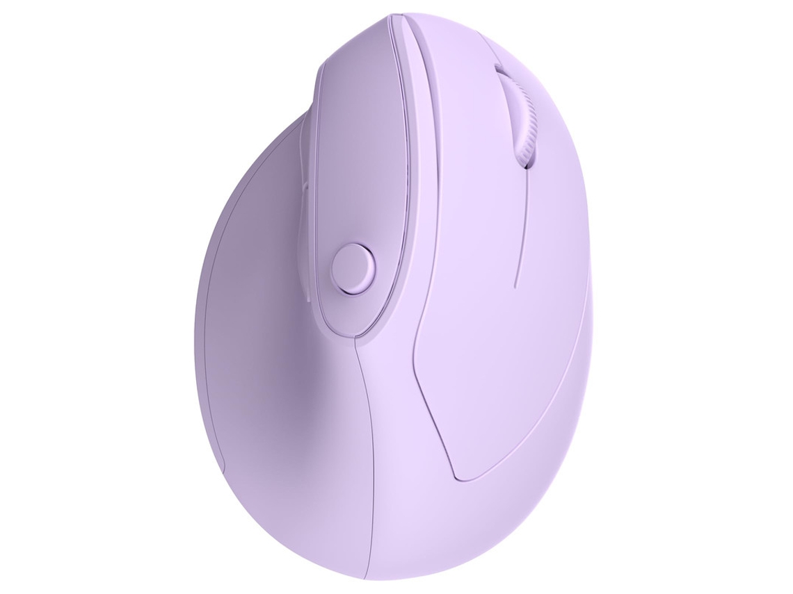 Ratón Ergonómico Inalámbrico, Conexión Dual Usbbluetooth, 1000/1600/2400 Dpi Púrpura