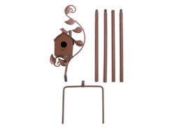 Percha Metálica Para Pájaros Con Estaca Para Decoración De Jardín/patio Exterior.