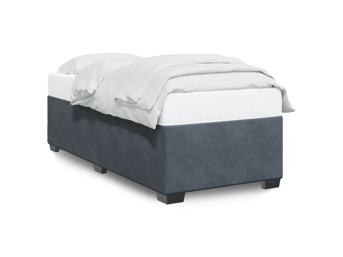 Maison Exclusive - Estructura De Cama Sin Colchón Terciopelo Gris Oscuro 80x200 Cm