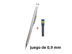 Lápiz mecánico metálico con goma de borrar, juego de herramientas de dibujo MDUG (0,9 mm)