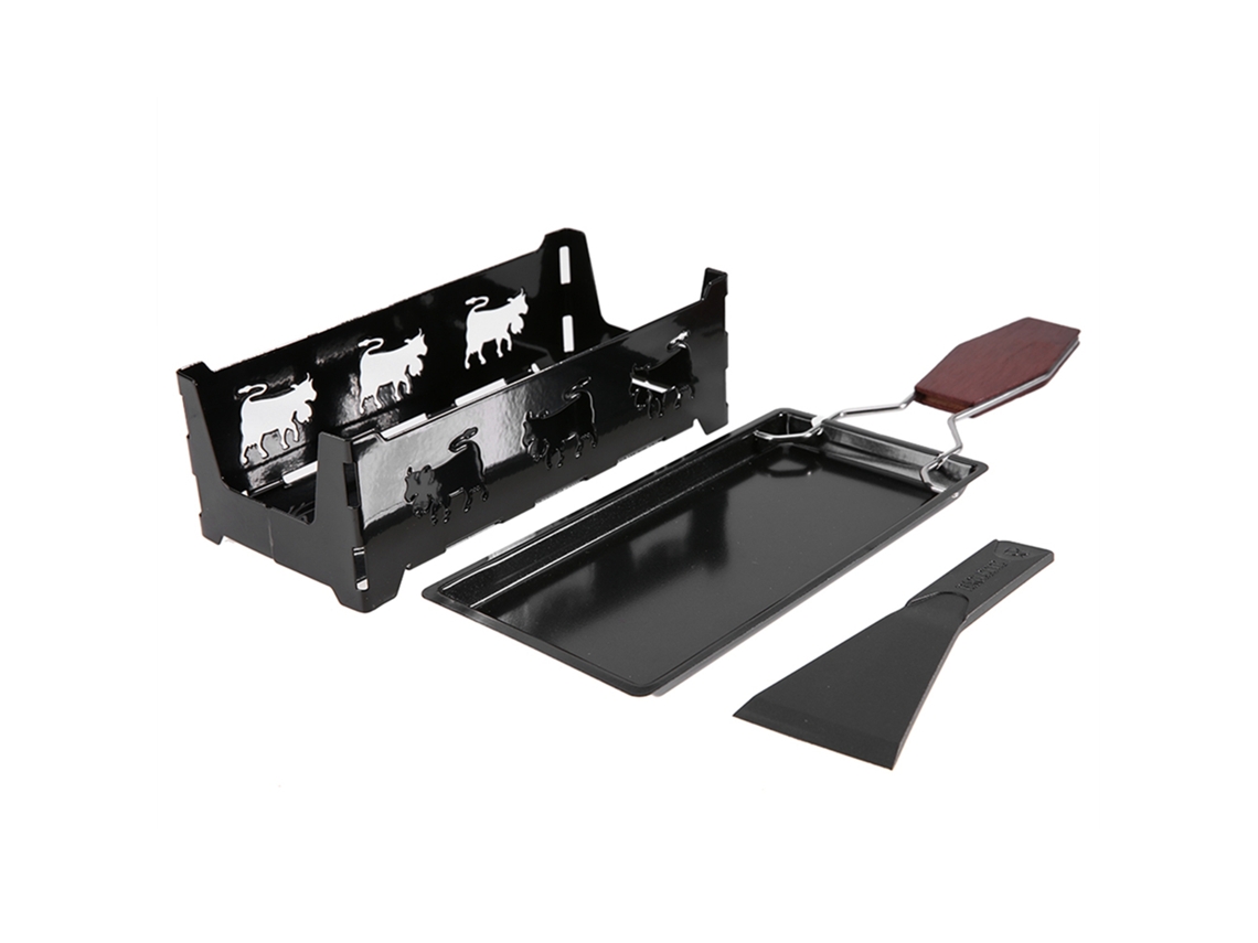 Tabla de quesos raclette portátil antiadherente con mango de madera