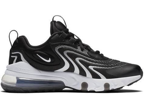 Tenis NIKE Air Max 270 React Eng GS Niños (38.5 - Blanco y Negro)